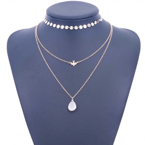 3 Tier Layered Necklace - Picture 2 of 2